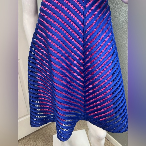 LILLY PULITZER Megyn Fit & Flare Dress In Blue/pink Size Large. - Picture 5 of 13